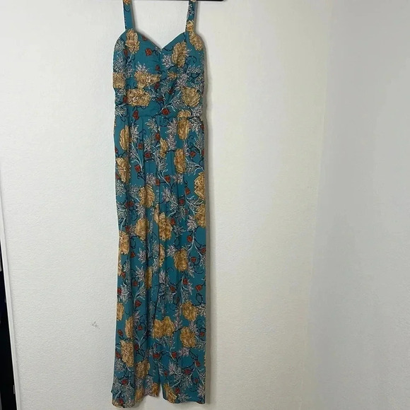 BOG Collective | Botanical Print Jumpsuit | Sz S - Picture 1 of 7